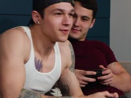 Gamer guy decides it is time for some spitroasting