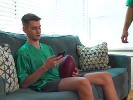 Eating out his tight asshole befeore puttng his cock in it