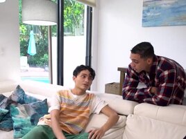 Amone Bane giving pointers to the slender stepbro Donovan