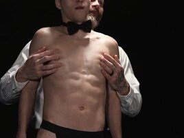 Touching his skinny body before banging his asshole