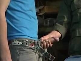 Kinky stud Ross Bailey getting a double dose of penis
