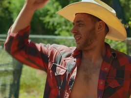 Blond lad and an exotic cowboy make for a great pairing