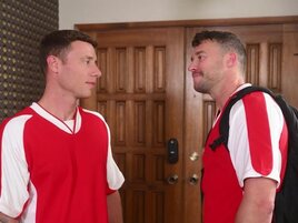 Nuru massage for a soccer player leads to a rimjob and oral