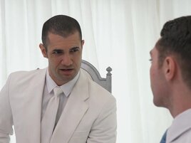 Suited DILF Marco Napoli going in raw on a twink lad