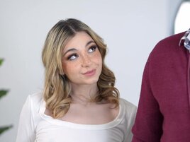Skinny blonde shows how well she can suck fat dick