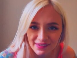 POV oral with a blonde who has sexy-ass tattoos