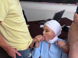 Hijab bitch is going to get gang-banged like a true hoe