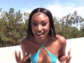 Badass babe handles this HUGE black dick like a pro