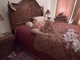 Sexy Vanessa goes to the bedroom where she gives a BJ