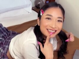 Slutty Asian stepsister ends up taking his dick in POV