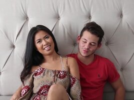 Hair pulling and hard fucking for a submissive Asian gal