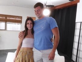 Freaky brunette wants to get her tiny hole punished