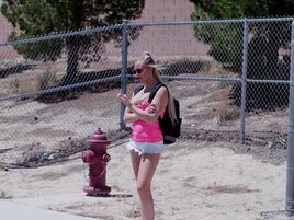 Stepdaughter catches a ride and gets fucked by daddy