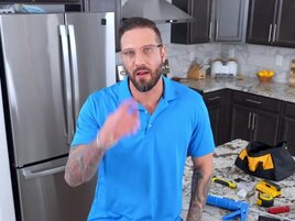 Kitchen fuck with a submissive teen who wants daddy's dick