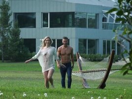 Blonde is about to drain him with her immaculate feet