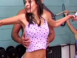 Vintage threesome with two ladies who get hornier