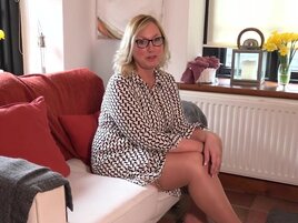 Step-auntie's hot JOI and she looks perfect in her lingerie