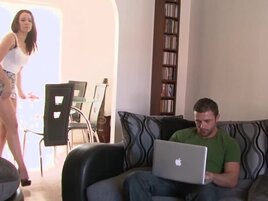 Redheaded girl with a tight hole getting fucked deeper