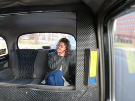 Spanish seductress getting fucked in the backseat