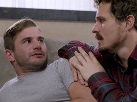 Brunette beauty wants to get fucked by two beefcakes