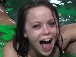 Fun-loving ladies getting fucked in a messy group scene