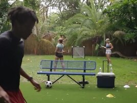 Mimi Monet looks cute and rides hard cock in public