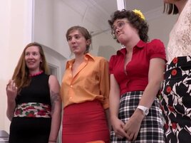 Secretary lesbo sex with a redheaded boss babe