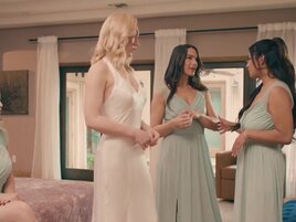 Bride gets to enjoy an all-girl gangbang with ORGASMS