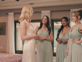 Bride gets to enjoy an all-girl gangbang with ORGASMS
