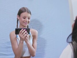 Full-length lesbian fuck scene with a bunch of first-timers