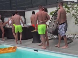 Group stepfamily fuck scene with steamy bitches who cum
