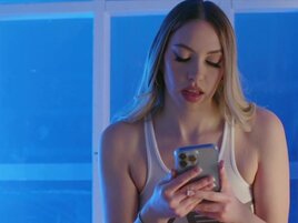 Tight blondie oozing out while taking a black dick hard