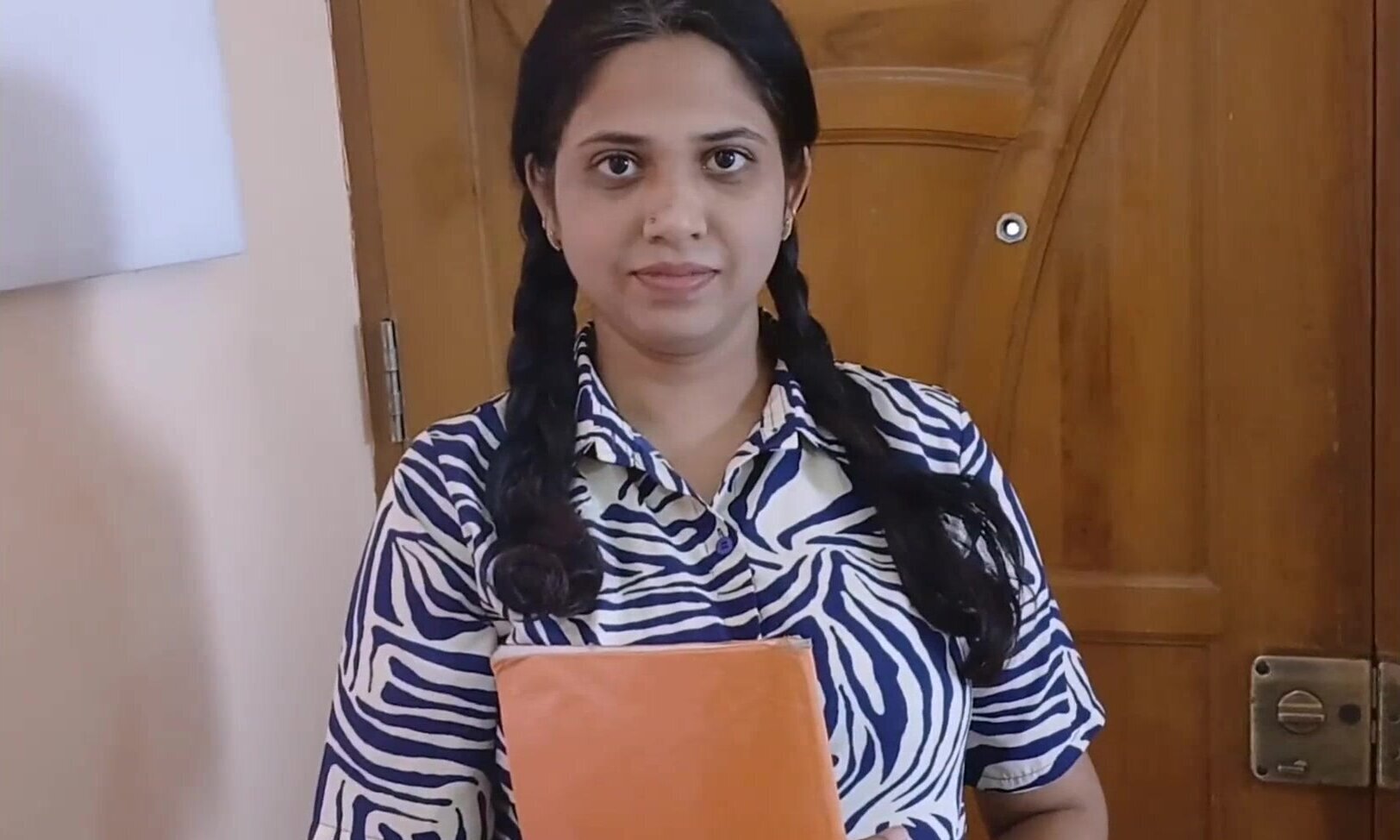 Busty girl with a great figure is fucked by an Indian