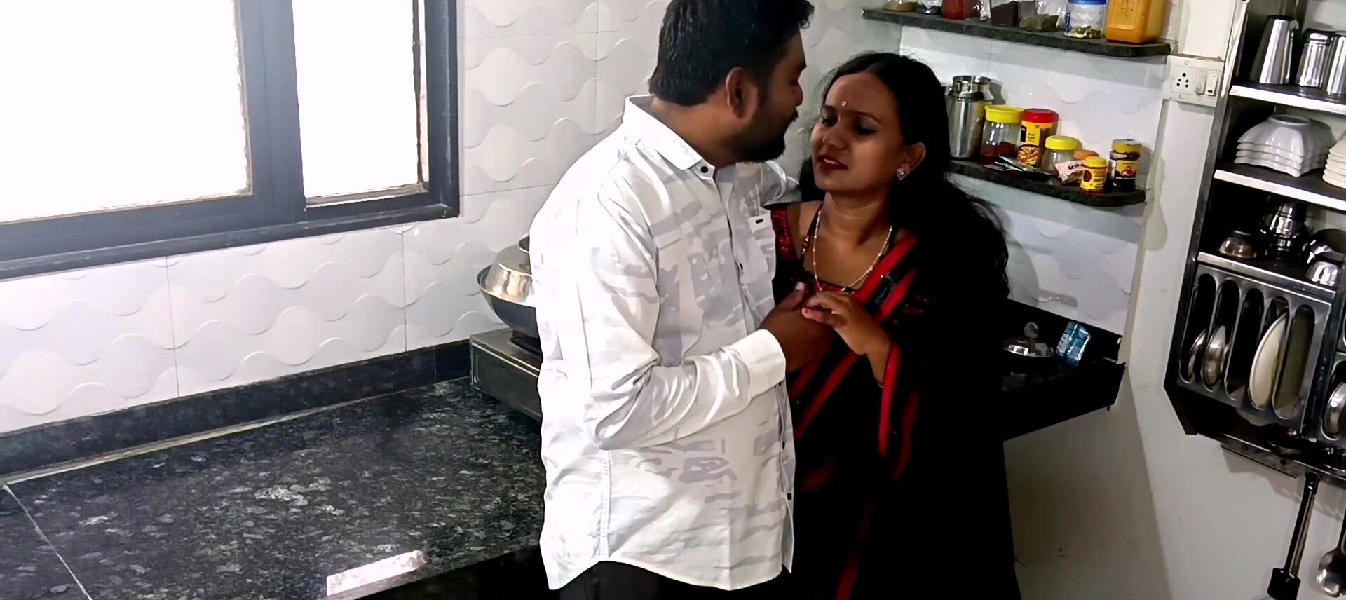 Indian woman with a banging body is fucked in the kitchen
