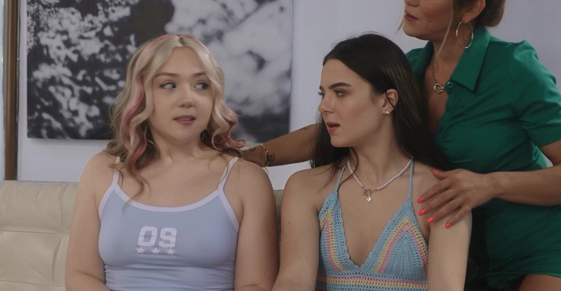 Burping Lessons porn video – Thick MILF is giving lessons to two short coeds