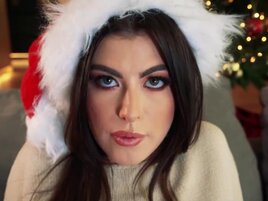 Gal Ritchie celebrating Christmas by showing her holes
