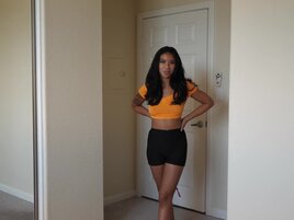 Ameena Green giving a blowjob and gets POV fucked