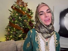 Venus Valencia wearing a hijab for a kinky video