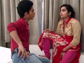 Passionate couple are making love in the bedroom