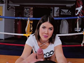 Lady Dee is in the ring where she is fucked in OPOV