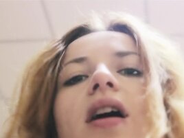 Kinky redhead sucks cock and gets her bushy hole fucked