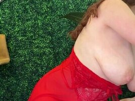 Red Eviee wearing lingerie and giving you instructions