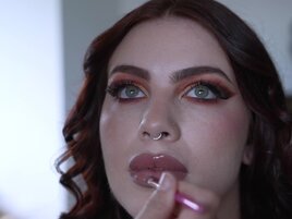 Apras Shy wearing lingerie and preparing for a shoot
