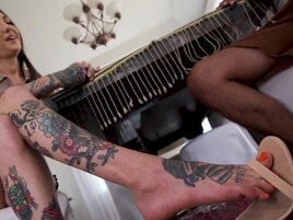 Inked whore Rocky Emerson gets fucked by Alex Jones