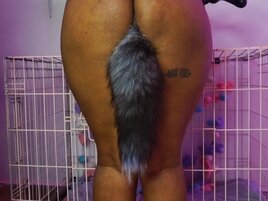 Miss Estigia is happy in this kinky pet-play video