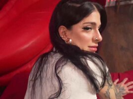 Inked-up trashy girl getting fucked silly in POV