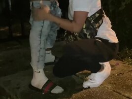 Outdoors amateur video with the horny Violet Vasquez