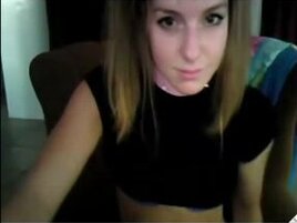 Amber Blank deep-gullet faux-dick at webcam