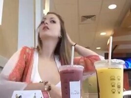 Beautiful Teen Horny At McDonald's