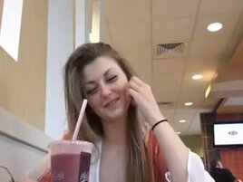 Beautiful Teen Horny At McDonald's